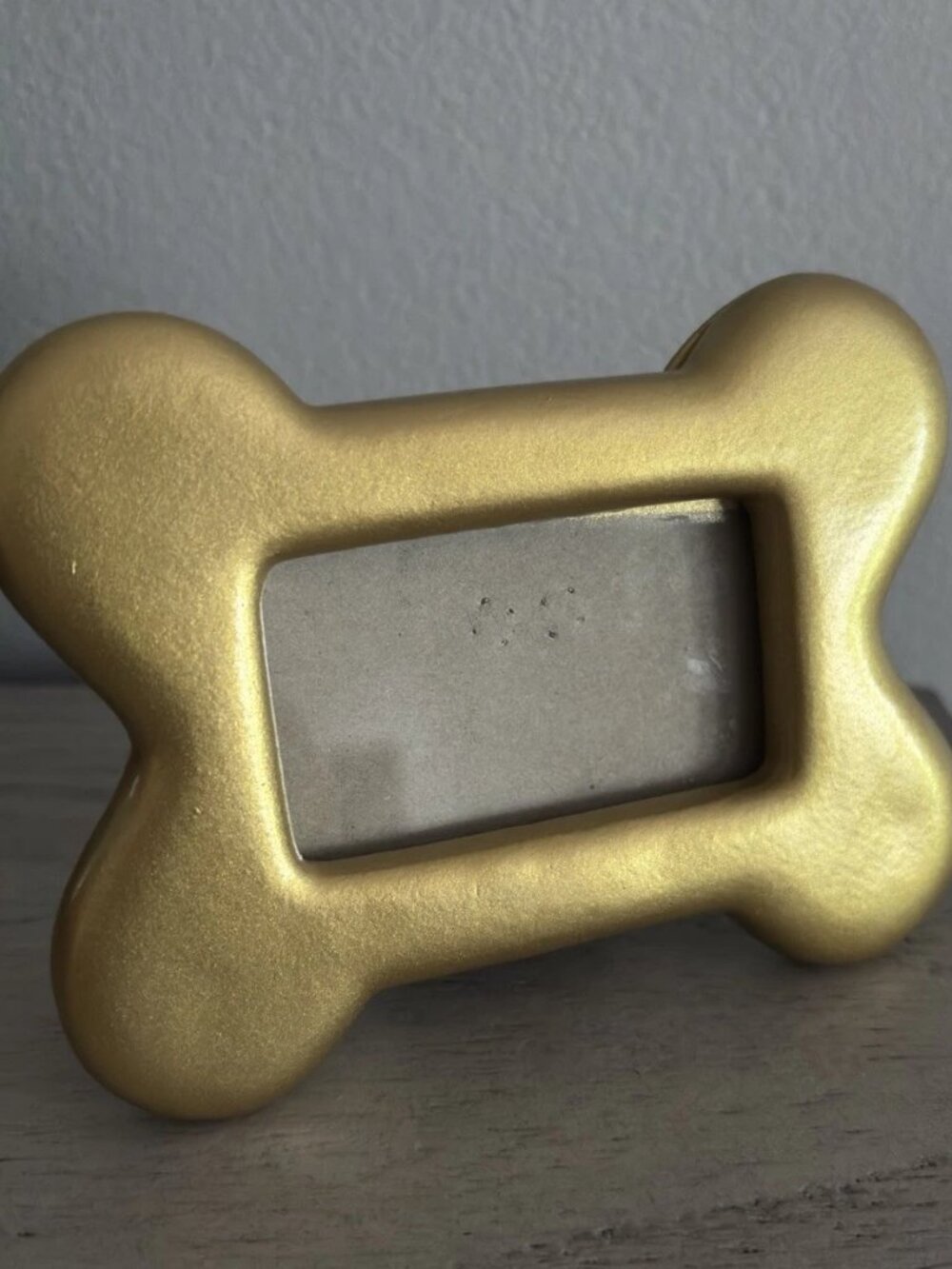 Gold Dog Bone Picture Photo Frame 3x2 Tabletop Dog Lover Gift